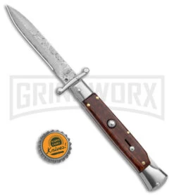 AKC Swinguard 9" Snakewood (Damascus Bayonet Blade) -Kershaw Store AKC Swinguard 9in Snakewood Damascus Bayo GX 4274 jr bottlecap large