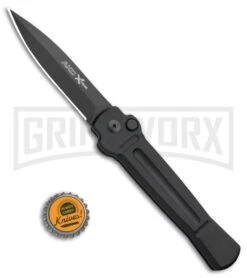 AKC X-treme Ace Black Automatic Knife - Black Plain 9 AKC X-treme Ace Black Automatic Knife - Black Plain -Kershaw Store AKC X TREME ACE Side Opening Automatic Knife Black Black BHQ 100384 kp bottle cap large