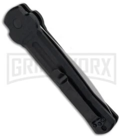 AKC X-treme Ace Black Automatic Knife - Satin Plain -Kershaw Store AKC X TREME ACE Side Opening Automatic Knife Black Satin BHQ 100386 kp side large