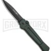 AKC X-treme Ace Dark Green Automatic Knife - Black Plain 2 AKC X-treme Ace Dark Green Automatic Knife - Black Plain -Kershaw Store AKC X TREME ACE Side Opening Automatic Knife Green Black BHQ 100385 kp open large