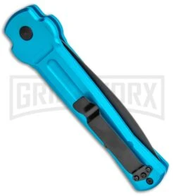 AKC X-treme ACE Light Blue Automatic Knife - Black -Kershaw Store AKC X treme Ace Auto Light Blue Black ACE LBLB BHQ 115396 jr side large