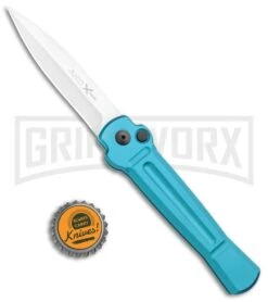 AKC X-treme ACE Light Blue Automatic Knife - Satin Plain 9 AKC X-treme ACE Light Blue Automatic Knife - Satin Plain -Kershaw Store AKC X treme Ace Auto Light Blue Satin BHQ 105418 jr bottlecap large