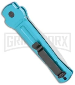 AKC X-treme ACE Light Blue Automatic Knife - Satin Plain 8 AKC X-treme ACE Light Blue Automatic Knife - Satin Plain -Kershaw Store AKC X treme Ace Auto Light Blue Satin BHQ 105418 jr side large