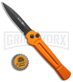 AKC X-treme Ace Automatic Knife - Orange -Kershaw Store AKC X treme Ace Auto Orange Black BHQ 136123 jr bottlecap large