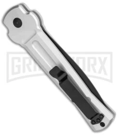 AKC X-treme Ace Silver Black Automatic Knife 8 AKC X-treme Ace Silver Black Automatic Knife -Kershaw Store AKC X treme Ace Auto Silver Black BHQ 113942 jr side large