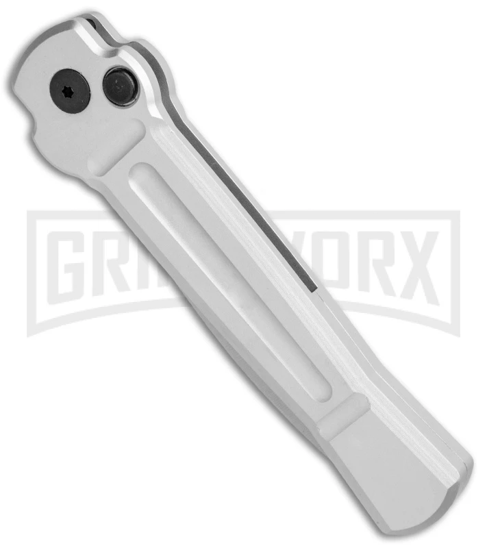 AKC X-treme Ace Silver Automatic Knife - Satin Plain 4 AKC X-treme Ace Silver Automatic Knife - Satin Plain - Image 2