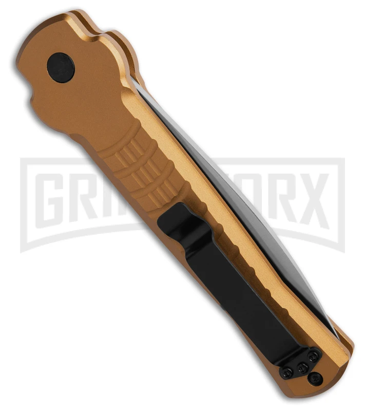 AKC X-treme Ace1 Gold Aluminum Automatic Knife - Satin Plain 5 AKC X-treme Ace1 Gold Aluminum Automatic Knife - Satin Plain - Image 3