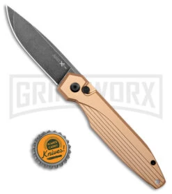 AKC X-treme Dandy Tan Aluminum Automatic Knife - Black Stonewash 9 AKC X-treme Dandy Tan Aluminum Automatic Knife - Black Stonewash -Kershaw Store AKC X treme Dandy Tan Aluminum Auto Black SW BHQ 176846 jr bottlecap large