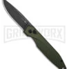 AKC X-treme Dandy Green Aluminum Automatic Knife - Black Stonewash Plain -Kershaw Store AKC Xtreme Dandy Green Aluminum AK Black SW BHQ 174571 td large