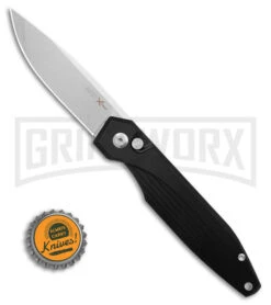 AKC X-treme Dandy Black Aluminum Automatic Knife - Stonewash Plain 9 AKC X-treme Dandy Black Aluminum Automatic Knife - Stonewash Plain -Kershaw Store Akc Xtreme Dandy Black Aluminum AK SW BHQ 174573 td size large