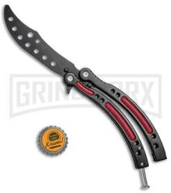 Andux CS Red/Black Balisong Butterfly Trainer - Black Holes -Kershaw Store Andux C S Red Black Balisong Butterfly Trainer Black Holes AB000930 BP 24578 jr bottlecap large