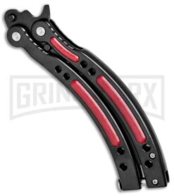 Andux CS Red/Black Balisong Butterfly Trainer - Black Holes -Kershaw Store Andux C S Red Black Balisong Butterfly Trainer Black Holes AB000930 BP 24578 jr side large