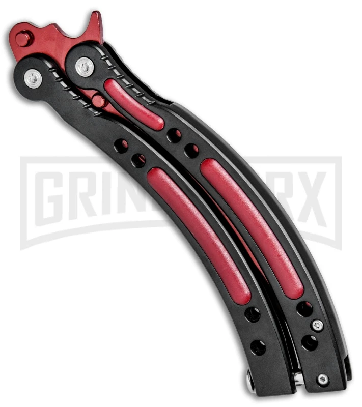 Andux CS Red/Black Balisong Butterfly Trainer - Red Plain 5 Andux CS Red/Black Balisong Butterfly Trainer - Red Plain - Image 3