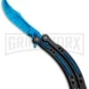 Andux CS Black Balisong Butterfly Knife W/ Blue Inlays - Bowie Blue Plain 2 Andux CS Black Balisong Butterfly Knife W/ Blue Inlays - Bowie Blue Plain -Kershaw Store Andux CS Black Balisong Butterfly Blue Inlays Bowie Blue Plain PBF4T BF310477 4 GX 33138 jr large