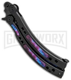 Andux CS Black Balisong Butterfly Knife W/ Stardust Inlays - Bowie Stardust 8 Andux CS Black Balisong Butterfly Knife W/ Stardust Inlays - Bowie Stardust -Kershaw Store Andux CS Black Balisong Butterfly Stardust Inlays Bowie Startdust PBF7T GX 33139 jr side large