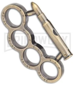 Antique Bronze Bullet Paper Weight Belt Buckle 4-Finger Knuckles -Kershaw Store Antique Bronze Bullet Paper Weight Belt Buckle 4 Finger Knuckles GX 37439 jr side large