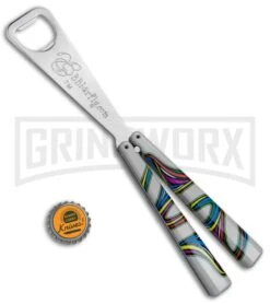 BB Barfly Abstract Wave Bottle Opener Butterfly Trainer -Kershaw Store BB Barfly Bottle Opener Butterfly Trainer Abstract Wave BHQ 82967 jr bottlecap large