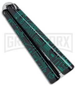 BB Barfly Green Circuit Bottle Opener Butterfly Trainer - Satin -Kershaw Store BB Barfly Bottle Opener Butterfly Trainer Circuit Green Black BHQ 75545 jr side large