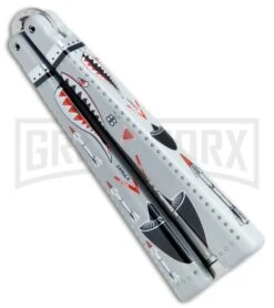 BB Barfly Shark Teeth Bottle Opener Butterfly Trainer - Satin -Kershaw Store BB Barfly Bottle Opener Butterfly Trainer Shark Teeth BHQ 75547 jr side large