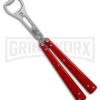 BB Barfly Pro V3 Red Bottle Opener Butterfly Trainer - Satin Plain 2 BB Barfly Pro V3 Red Bottle Opener Butterfly Trainer - Satin Plain -Kershaw Store BB Barfly Pro V3 Red Bottle Opener Butterlfy Trainer BHQ 87773 td large