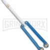 BaliYo By Spyderco Butterfly Pen Flipper Blue/White 1 BaliYo By Spyderco Butterfly Pen Flipper Blue/White -Kershaw Store BaliYo by Spyderco Butterfly Pen Fisher Space Pen blue white USA Made BHQ 82799 er large