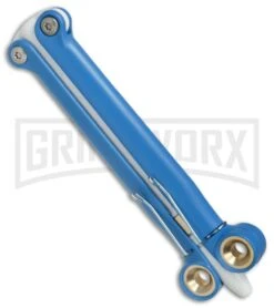 BaliYo By Spyderco Butterfly Pen Flipper Blue/White -Kershaw Store BaliYo by Spyderco Butterfly Pen Fisher Space Pen blue white USA Made BHQ 82799 er spine large