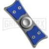 Bastion Large EDC Fidget Spinner - Titanium/Blue G-10 -Kershaw Store Bastion Lrg EDC Spinner Fidget Toy Silver Ti Blue G 10 BSTN207L BHQ 67916 jr large