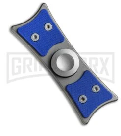 Bastion Large EDC Fidget Spinner - Titanium/Blue G-10