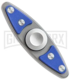 Bastion Small EDC Fidget Spinner - Titanium/Blue G-10