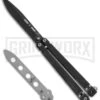 Bear OPS Bear-Song II Black Balisong Butterfly Knife (4.5" Black/Trainer Plain) 2 Bear OPS Bear-Song II Black Balisong Butterfly Knife (4.5" Black/Trainer Plain) -Kershaw Store Bear OPS Bear song II Butterfly Black G 10 BHQ 50068 er large