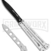 Bear OPS Bear Song IV Arctic White Balisong Butterfly Knife W/Trainer - Black 1 Bear OPS Bear Song IV Arctic White Balisong Butterfly Knife W/Trainer - Black -Kershaw Store Bear Ops Bear Song IV Butterfly Arctic White Trainer Satin B 400 ALW B BHQ 79336 jr both large