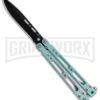 Bear Ops Bear Song IV Cyan Speckle Blue Butterfly Knife - Black -Kershaw Store Bear Ops Bear Song IV Butterfly Cyan Speckle Blue Black B 400 AICY B BHQ 83465 jr large