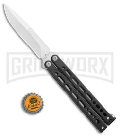 Bear Ops Bear Song VIII Black Butterfly Knife - Bayonet Satin Plain -Kershaw Store Bear Ops Bear Song VIII Butterfly Bayo Black Satin B 820 SSBK S BHQ 107304 jr bottlecap large