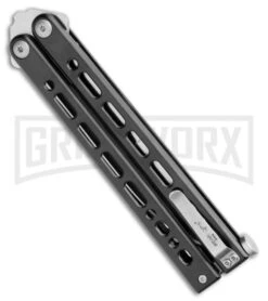Bear Ops Bear Song VIII Black Butterfly Knife - Bayonet Satin Plain -Kershaw Store Bear Ops Bear Song VIII Butterfly Bayo Black Satin B 820 SSBK S BHQ 107304 jr side large