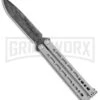 Bear Ops Bear Song VIII Gray Butterfly Knife - Bayonet Damascus Plain -Kershaw Store Bear Ops Bear Song VIII Butterfly Black Damascus BHQ 114827 jr large