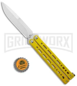 Bear Ops Bear Song VIII Yellow Butterfly Knife - Bayonet Satin Plain 9 Bear Ops Bear Song VIII Yellow Butterfly Knife - Bayonet Satin Plain -Kershaw Store Bear Ops Bear Song VIII Butterfly Yellow CP Satin B 820 SSYW S BHQ 124145 jr bottlecap large