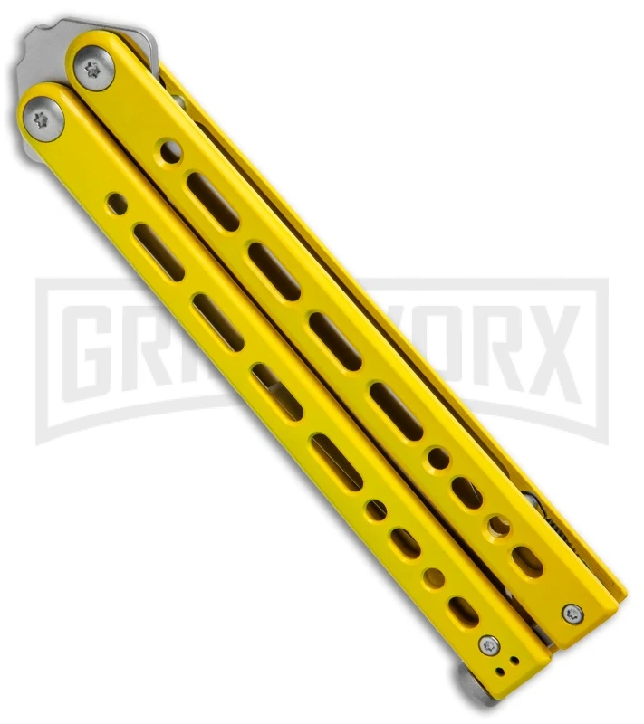Bear Ops Bear Song VIII Yellow Butterfly Knife - Bayonet Satin Plain 4 Bear Ops Bear Song VIII Yellow Butterfly Knife - Bayonet Satin Plain - Image 2