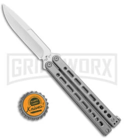 Bear Ops Bear Song VIII Small Gray Butterfly Knife - Bayonet Satin Plain 9 Bear Ops Bear Song VIII Small Gray Butterfly Knife - Bayonet Satin Plain -Kershaw Store Bear Ops Bear Song VIII Small Butterfly Gray Satin Bayo BHQ 145125 jr bottlecap large