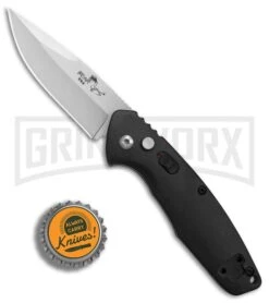 Bear OPS Bold Action X Black Aluminium Automatic Knife - Bead Blast Plain -Kershaw Store Bear Ops Bold Action X black aluminum BB BHQ 82584 er bottlecap large