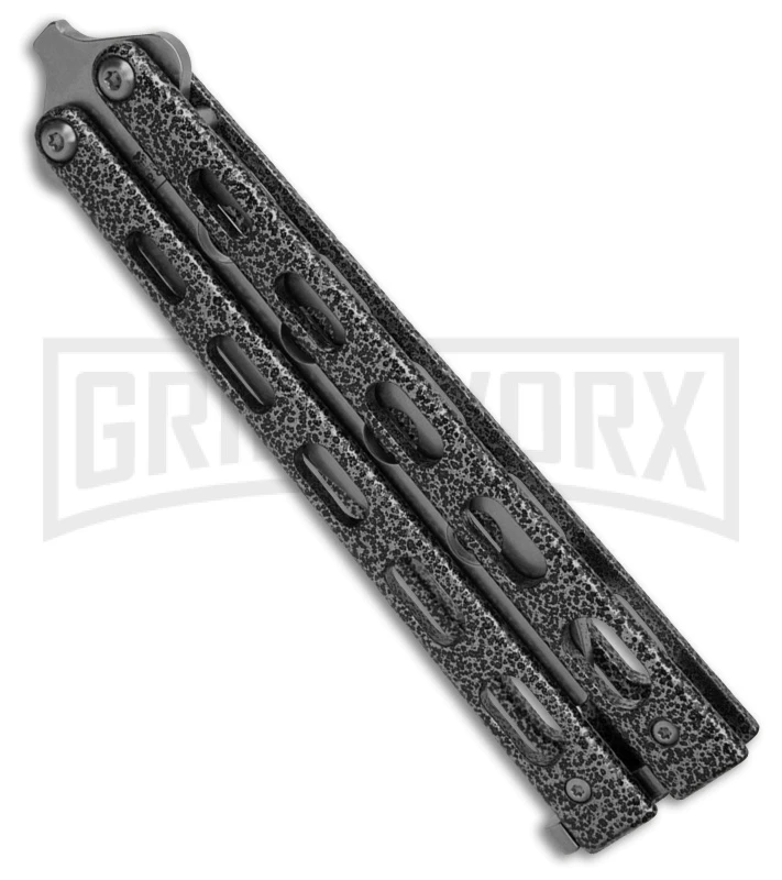 Bear & Son Knives 114 Silver Balisong Trainer Butterfly Knife - Satin Plain 5 Bear & Son Knives 114 Silver Balisong Trainer Butterfly Knife - Satin Plain - Image 3