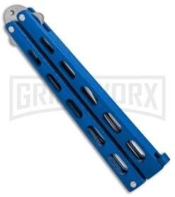 Bear & Son 114BL & 114BLTR Blue Butterfly Knife 2-Pack 15 Bear & Son 114BL & 114BLTR Blue Butterfly Knife 2-Pack -Kershaw Store Bear and Son 2 Pack Butterfly Special Blue BHQ 88811 er sharp side large