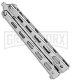 Bear & Son Anniversary SS14-D2 Polished Butterfly Knife (5" Satin) 7 Bear & Son Anniversary SS14-D2 Polished Butterfly Knife (5" Satin) -Kershaw Store Bear and Son 30th Anniversary SS14 D2 Polished Butterfly BB ANNSS14 D2 BHQ 121783 jr spine large