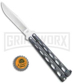 Bear & Son 114GX Galaxy Butterfly Knife - Satin Plain 9 Bear & Son 114GX Galaxy Butterfly Knife - Satin Plain -Kershaw Store Bear and Son 5in Galaxy Butterfly Sparkle Satin BHQ 140719 jr bottlecap large