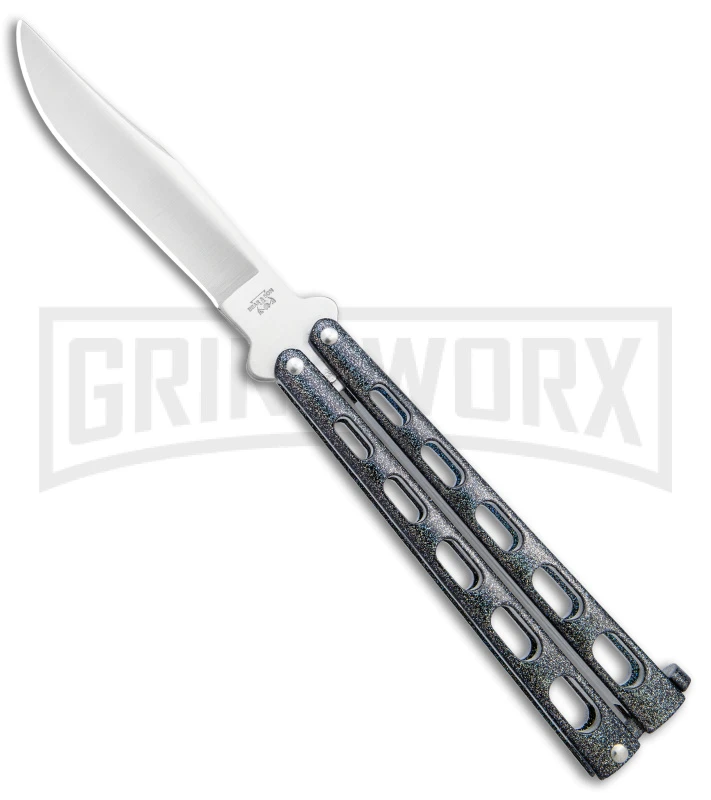 Bear & Son 114GX Galaxy Butterfly Knife - Satin Plain 3 Bear & Son 114GX Galaxy Butterfly Knife - Satin Plain