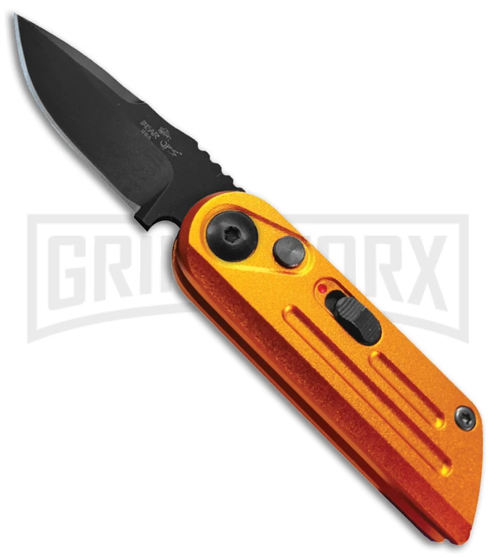 Bear Ops Bold Action XIV Orange Stainless Steel Automatic Knife - Black Plain 3 Bear Ops Bold Action XIV Orange Stainless Steel Automatic Knife - Black Plain