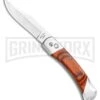 Bear And Son Rosewood Automatic Lockback Knife - Satin Plain