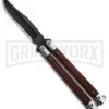 Bear And Son Cocobolo Wood Balisong Butterfly Knife - Black Plain