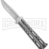 Bear & Son Knives Gray 117 Balisong Butterfly Knife - Stone Wash Plain -Kershaw Store Bear and Son Butterfly Gray SW BHQ 139093 jr large