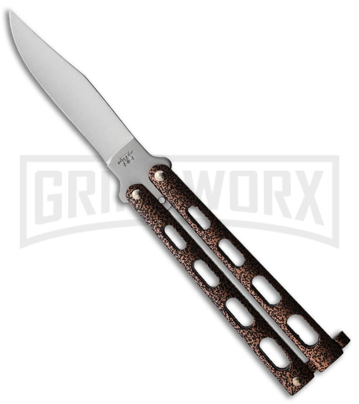 Bear & Son Butterfly Knife Copper Vein Zinc - Satin Plain 3 Bear & Son Butterfly Knife Copper Vein Zinc - Satin Plain