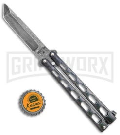 Bear & Son 114 Galaxy Butterfly Knife - Damascus Tanto Plain 9 Bear & Son 114 Galaxy Butterfly Knife - Damascus Tanto Plain -Kershaw Store Bear and Son Large Butterfly Tanto Galaxy Damascus BHQ 141496 jr bottlecap large